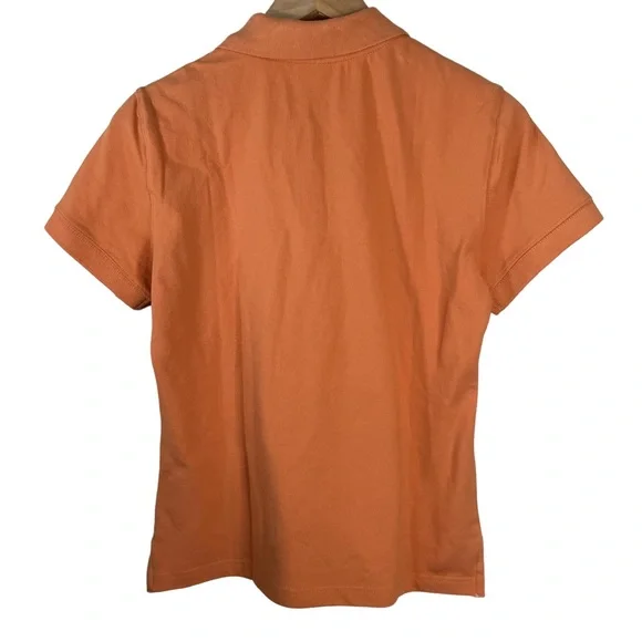 Carhartt Womens Polo Golf Shirt Size Small Short Sleeve Y2K Preppy Peach Orange - Picture 2 of 6